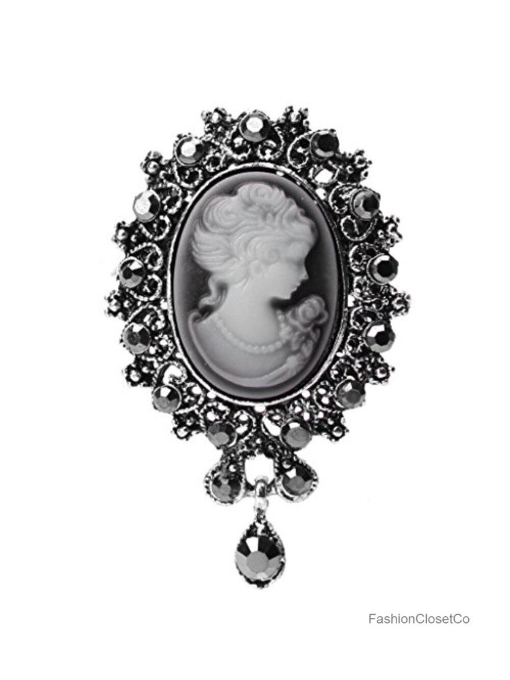 Vintage Cameo Victorian Style Brooch Pin Alloy Wedding Party Jewelry